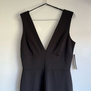 SOLD - NWT Black V-neck Wide Legged Jumpsuit, size S